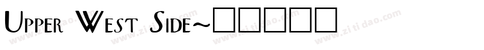 Upper West Side字体转换
